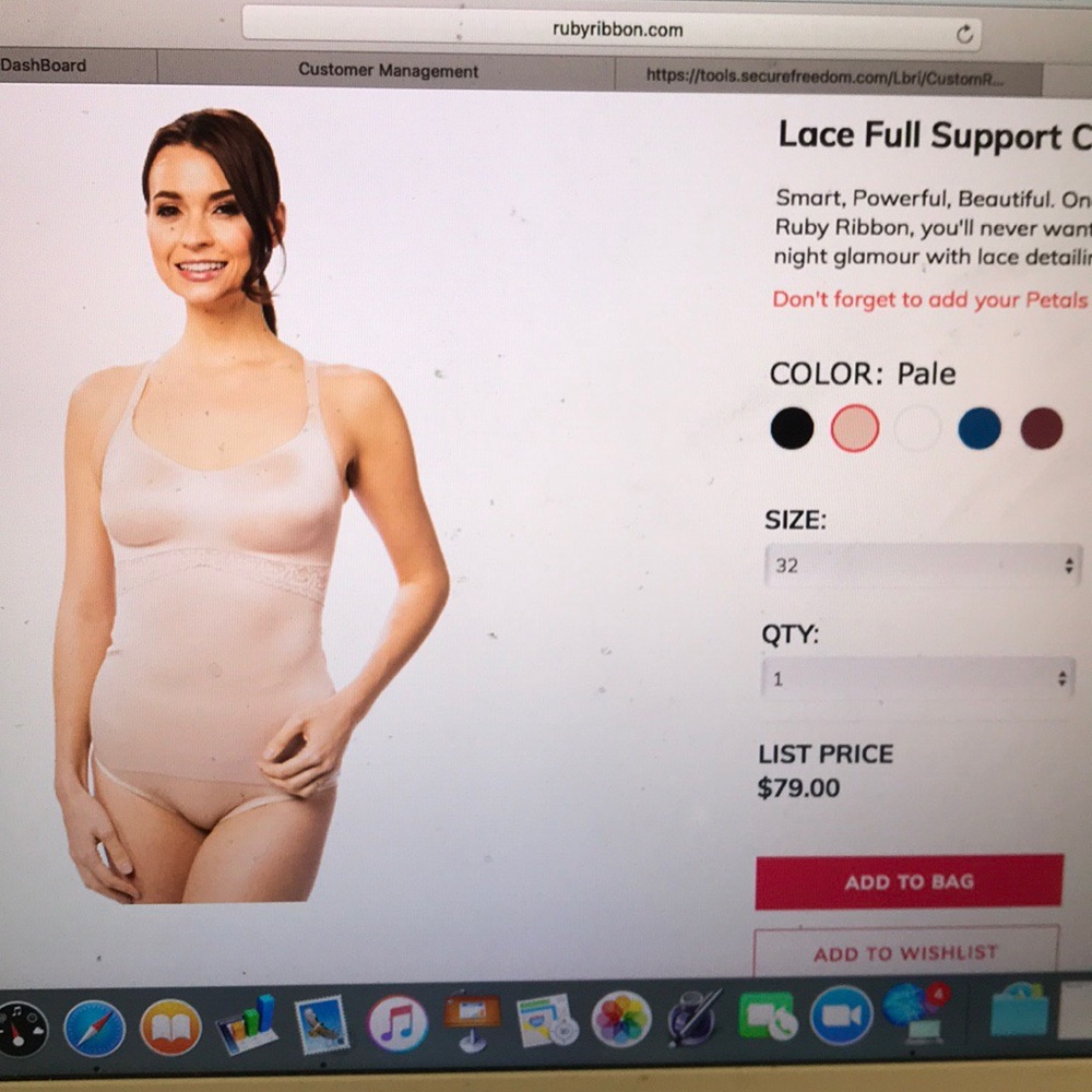 Ruby Ribbon, full support cami